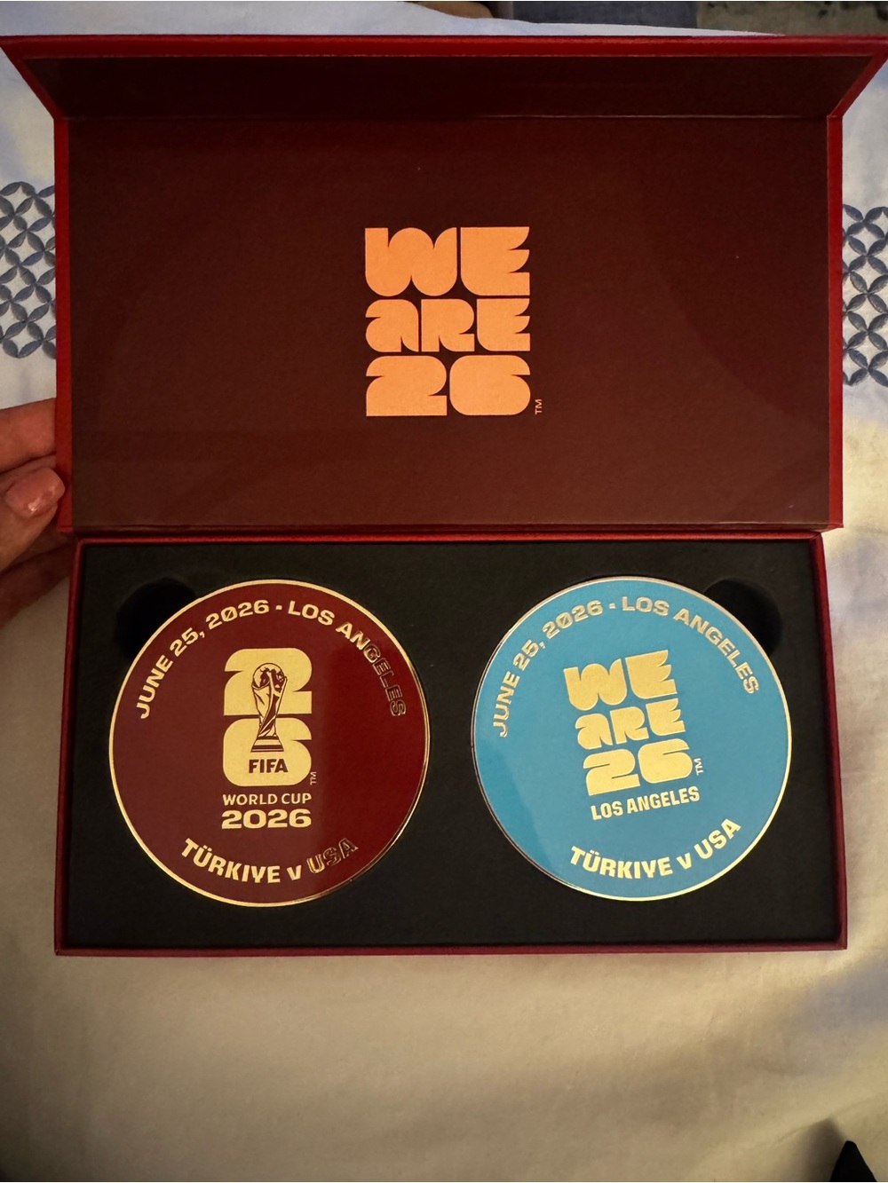FIFA World Cup 2026 Commemorative Coaster Set - NEW hospitality gift USA Turkey